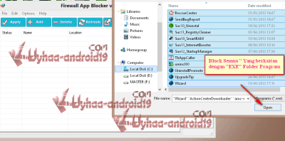 CARA MUDAH BLOCKIR PROGRAM DENGAN FIREWALL