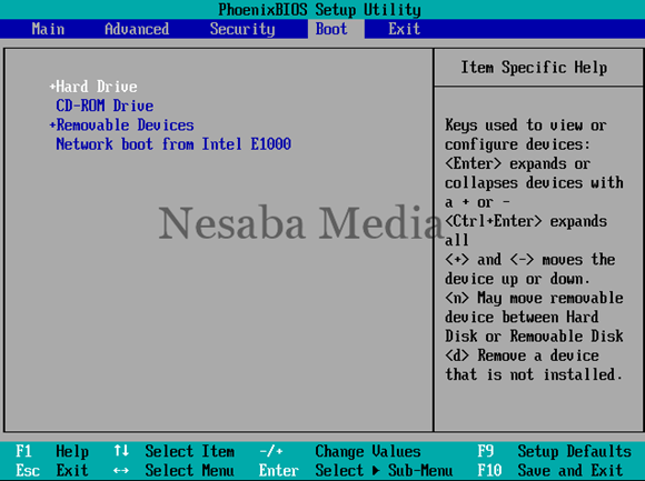 arahkan-cd-rom-drive-paling-atas