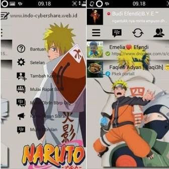  BBM MOD NARUTO HOKAGE Versi 2.7.0.23 terbaru